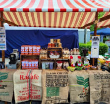 Unser Stand der Kaffees beim Oberwiler Frühlingsmarkt.